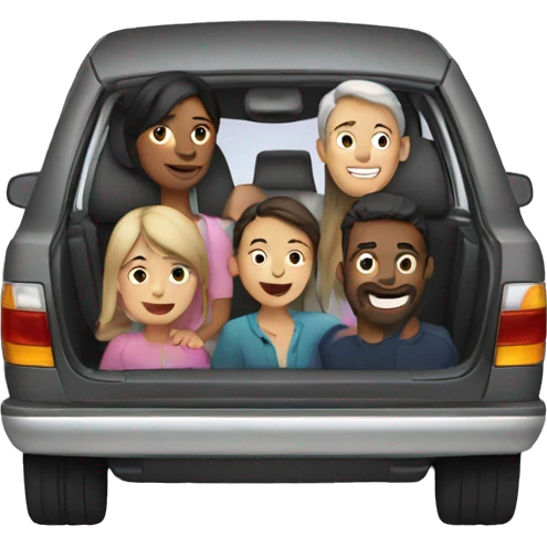 family in the car emoji