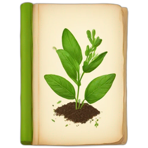 book with herbs written on the cover emoji
