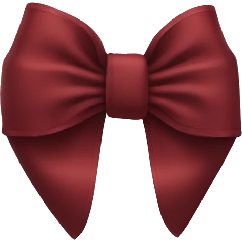 Dark red iPhone bow emoji