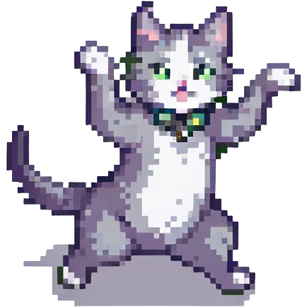a cat dancing emoji