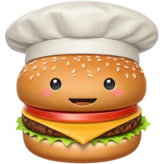 Burger with a hat emoji