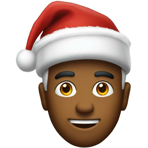 Hoosier with Santa hat emoji
