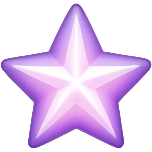 White and pastel violet star emoji