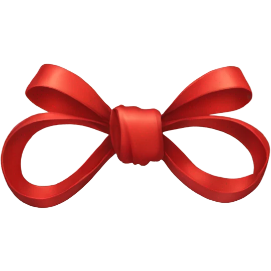 a red bow emoji