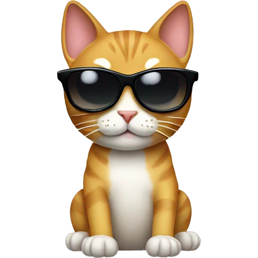 Cat with sunglasses emoji