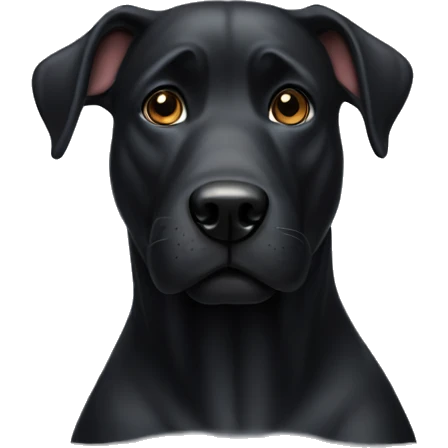 Black big dog emoji