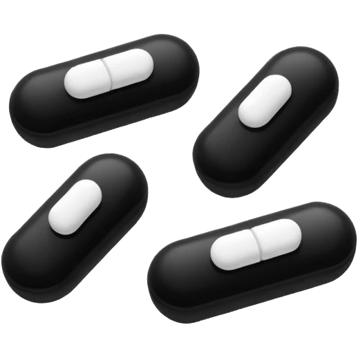 Minimalistic futuristic white&black pills pack emoji, black and white, flat vector design, high-tech clean UI icon emoji