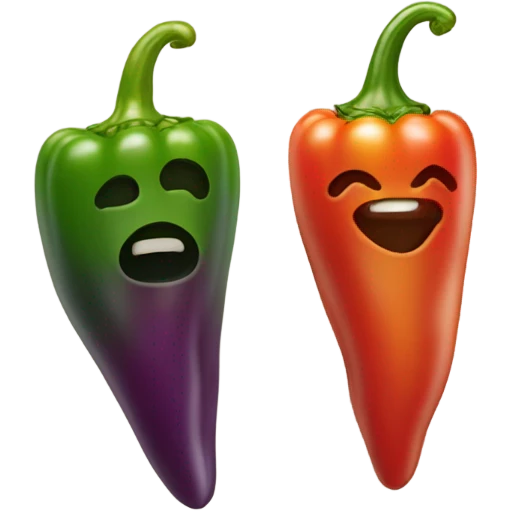 three pepper fruit emoji