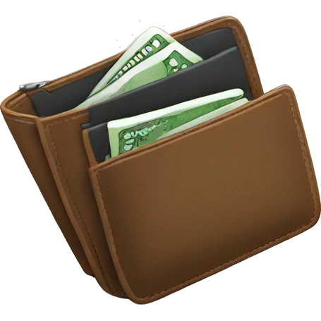An empty wallet. emoji