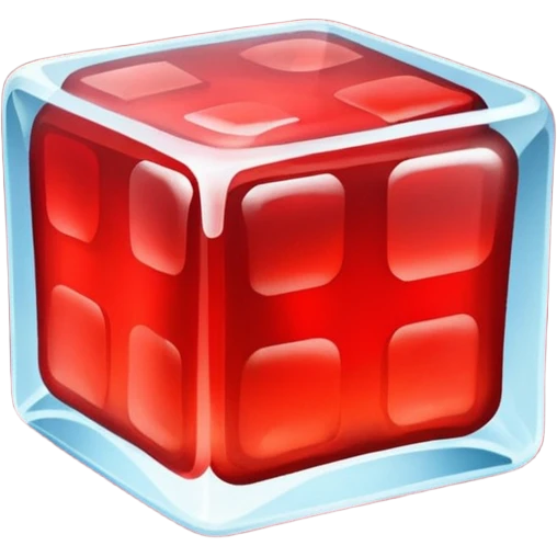 Red ice cube emoji