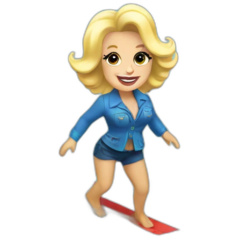 Dolly parton surfing emoji