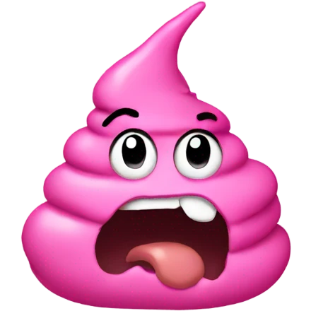 Pink poop emoji