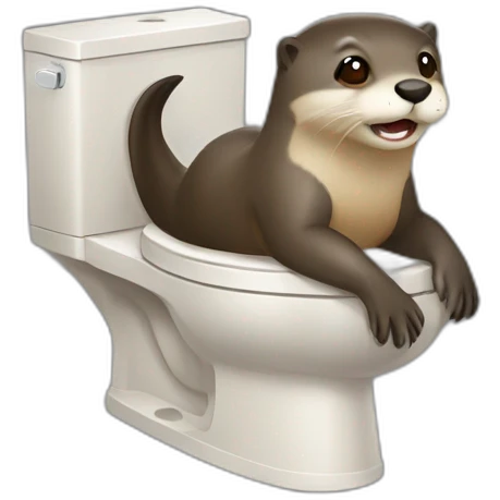 Loutre sur toilette emoji