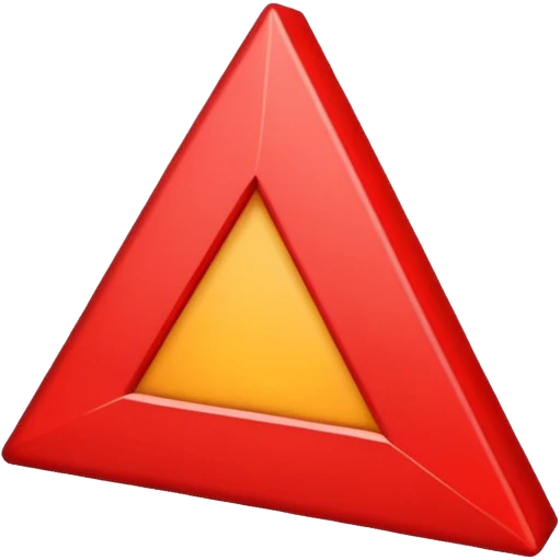 triangulo hacia abajo rojo emoji