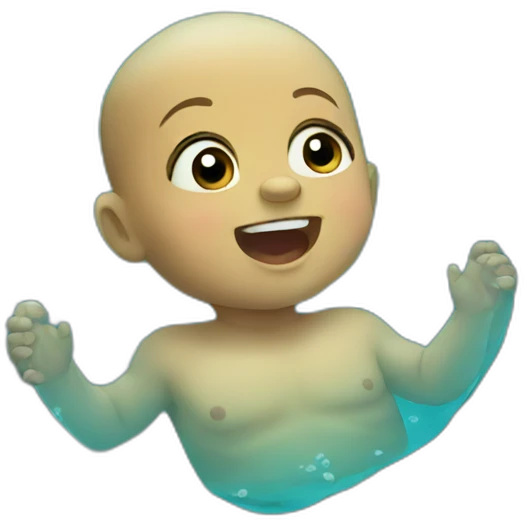 Baby on under water emoji