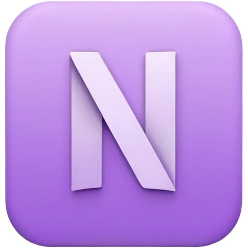 Netflix aesthetic "N" logo in pastel purple emoji