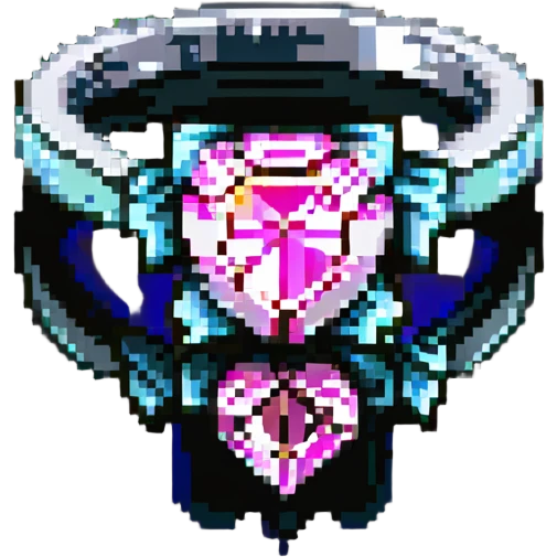 A pink diamond ring in a bow shape, similar to the reference image emoji