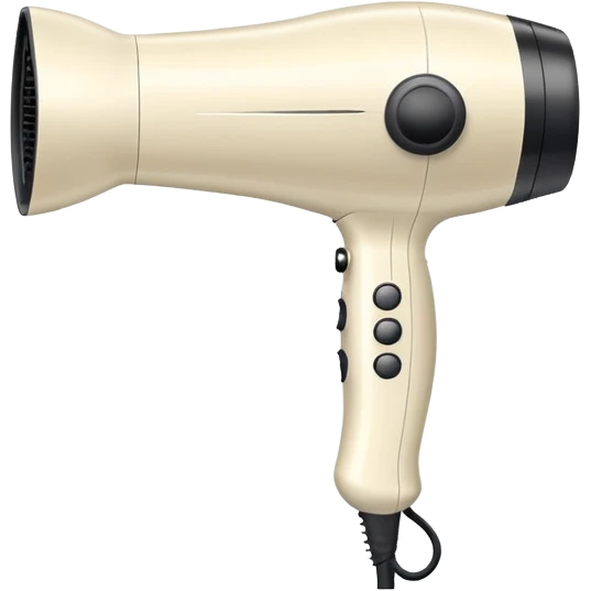 Cream hair dryer emoji