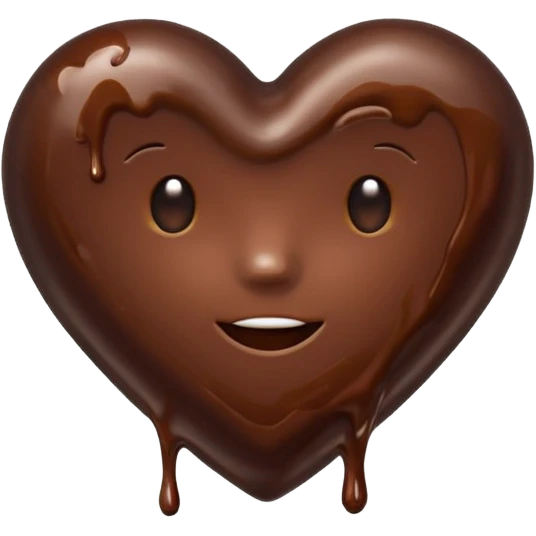 melted chocolate heart emoji