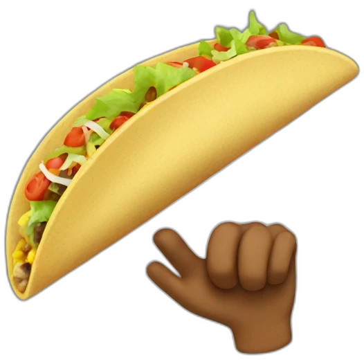 saluting taco emoji