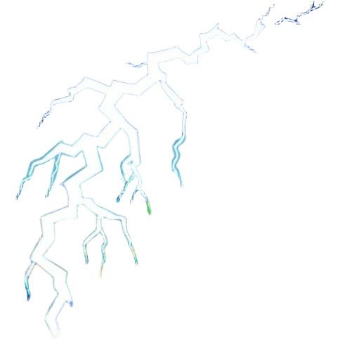 Lightning with rice field emoji