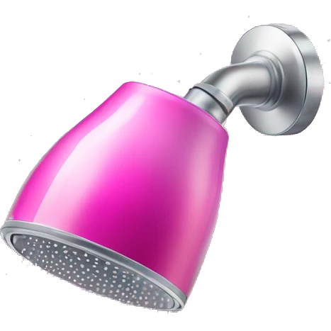 Pink ombre shower head with glitter  emoji
