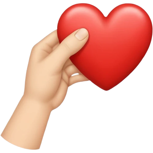 Hand making heart emoji