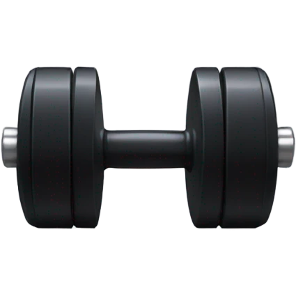Dumbell black emoji