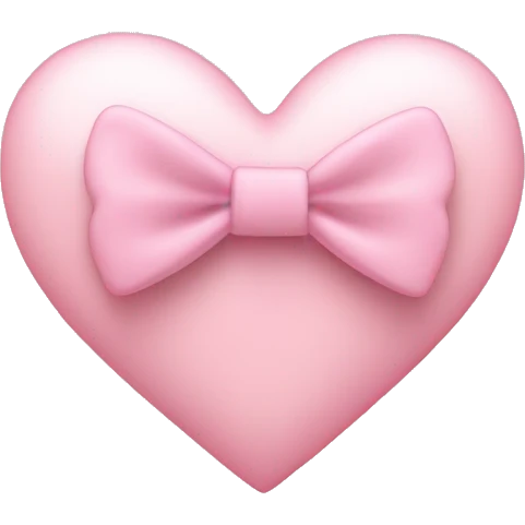 Light pink heart with bow emoji