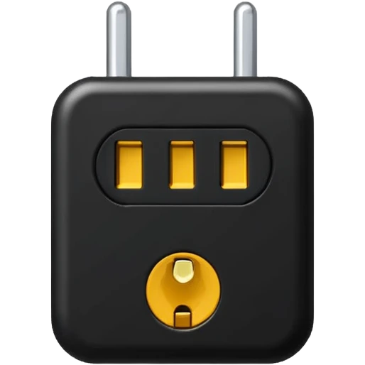 black electric plug emoji