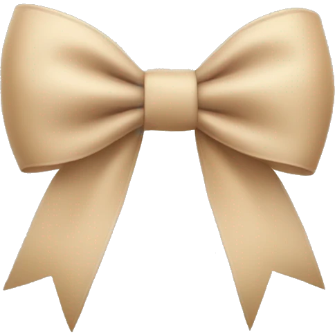 beige bow emoji