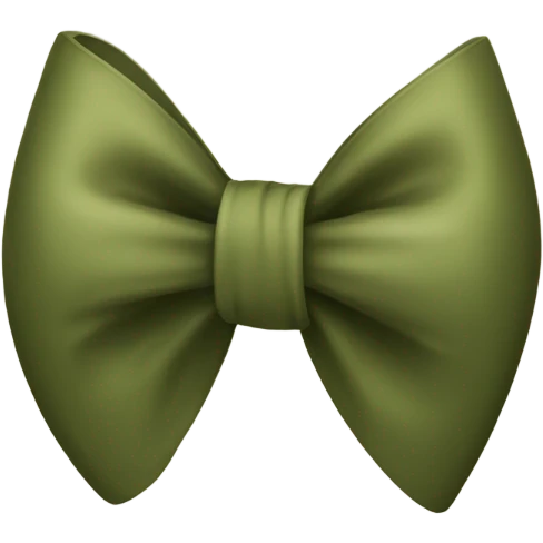 Olive green bow emoji