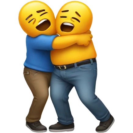 Two farts hugging  emoji