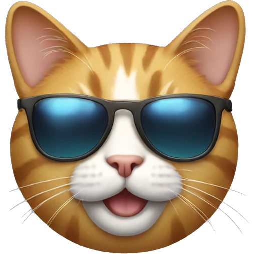 Cat with sunglasses emoji