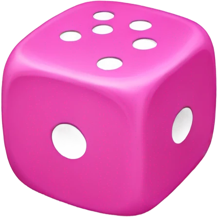 Pink dice  emoji