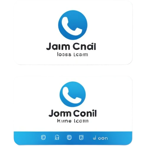 business card with a logo symbol emoji