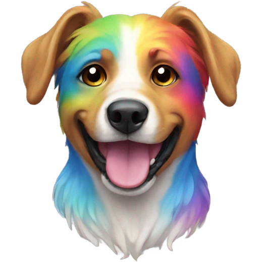 Rainbow dog emoji