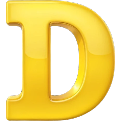 yellow letter D emoji emoji