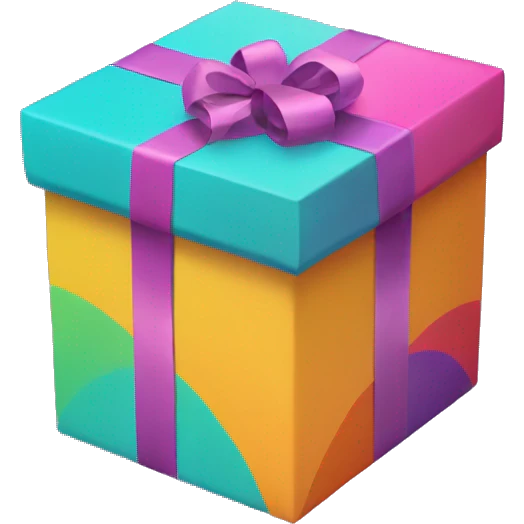 Multiple Color Giftbox. emoji