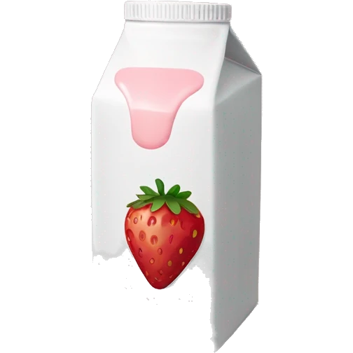 strawberry milk carton emoji