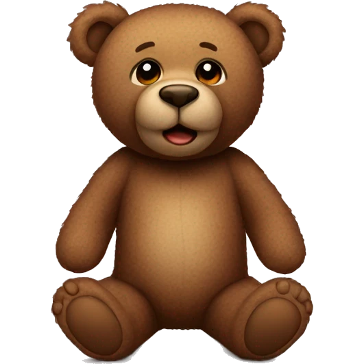 brown cute teddy bear emoji