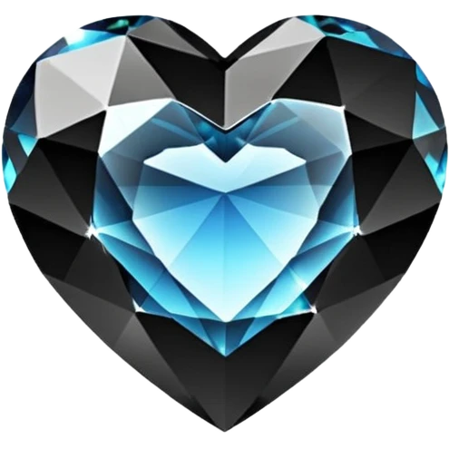 Black crystal heart emoji