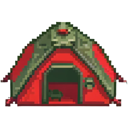 green camping tent emoji