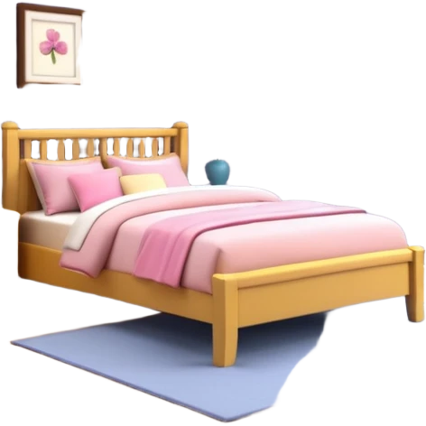 3D rendering realistic still life ultra detailed girls bedroom emoji