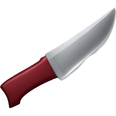 Dark red knife emoji