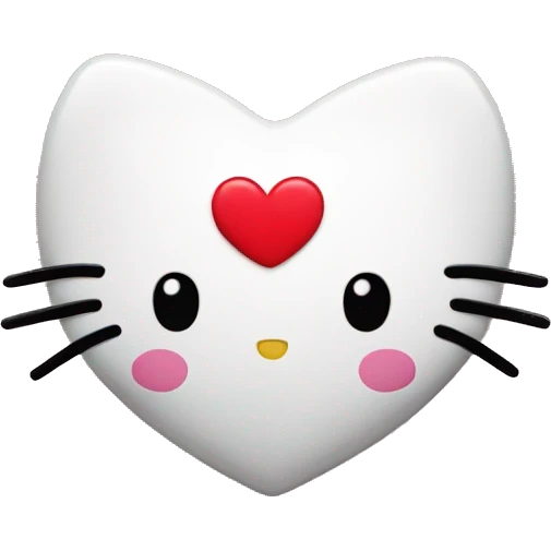 hello kitty heart emoji
