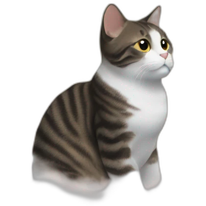 cat looks at the cloud emoji