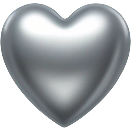 the empty Silver heart emoji