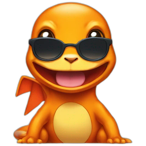 Charmander with sungalss emoji