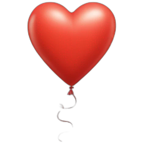 Ballon en forme de coeur emoji